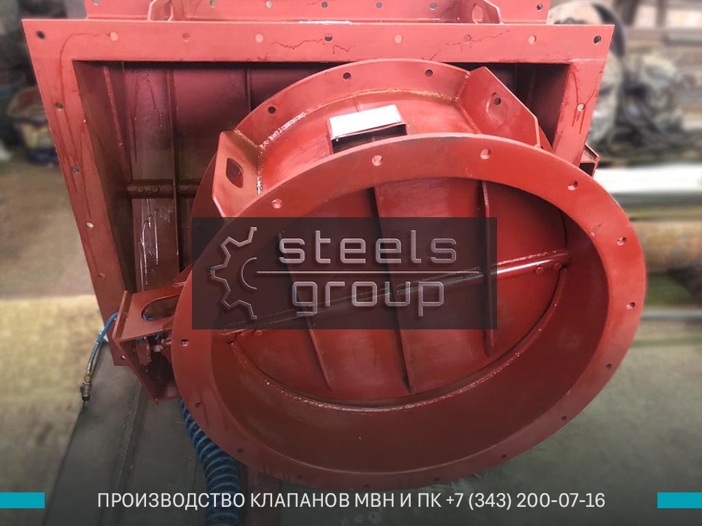 Фото прямоугольного и круглого клапана МВН в Екатеринбурге